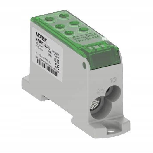 Blok dystrybucyjny rozdzielczy OJL135A zielony we. Al/Cu 1x10/1x35 wyj. Cu