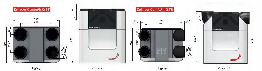 ZEHNDER Panel ComfoSwitch C - do obu wersji jednostki
