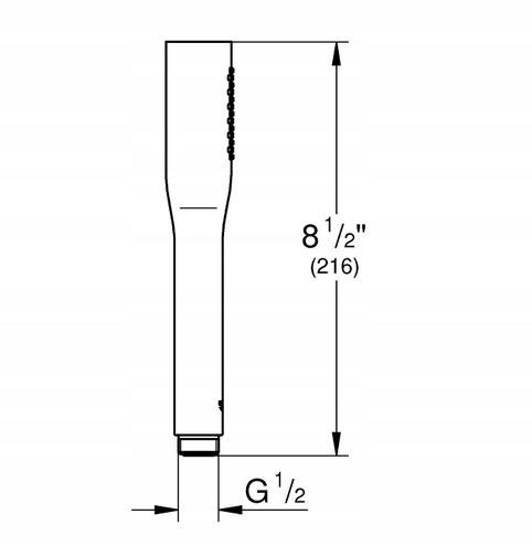 Prysznic ręczny jednostrumieniowy GROHE Euphoria Cosmopolitan phantom black