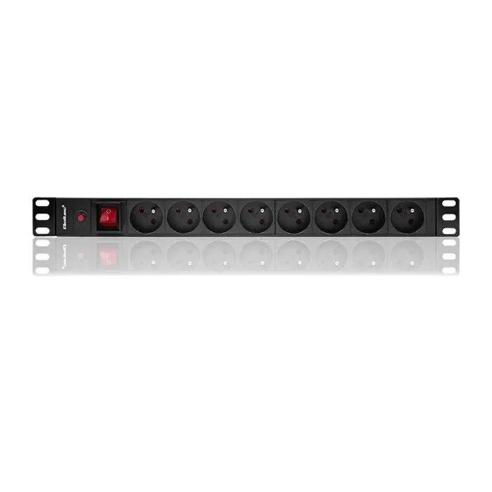 Listwa zasilająca antyprzepięciowa CB do szafy RACK 19 1U 16A PDU 8xFRENCH