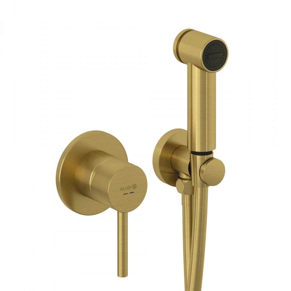 Zestaw prysznicowy do bidetu KLUDI BOZZ złoty szczotkowany