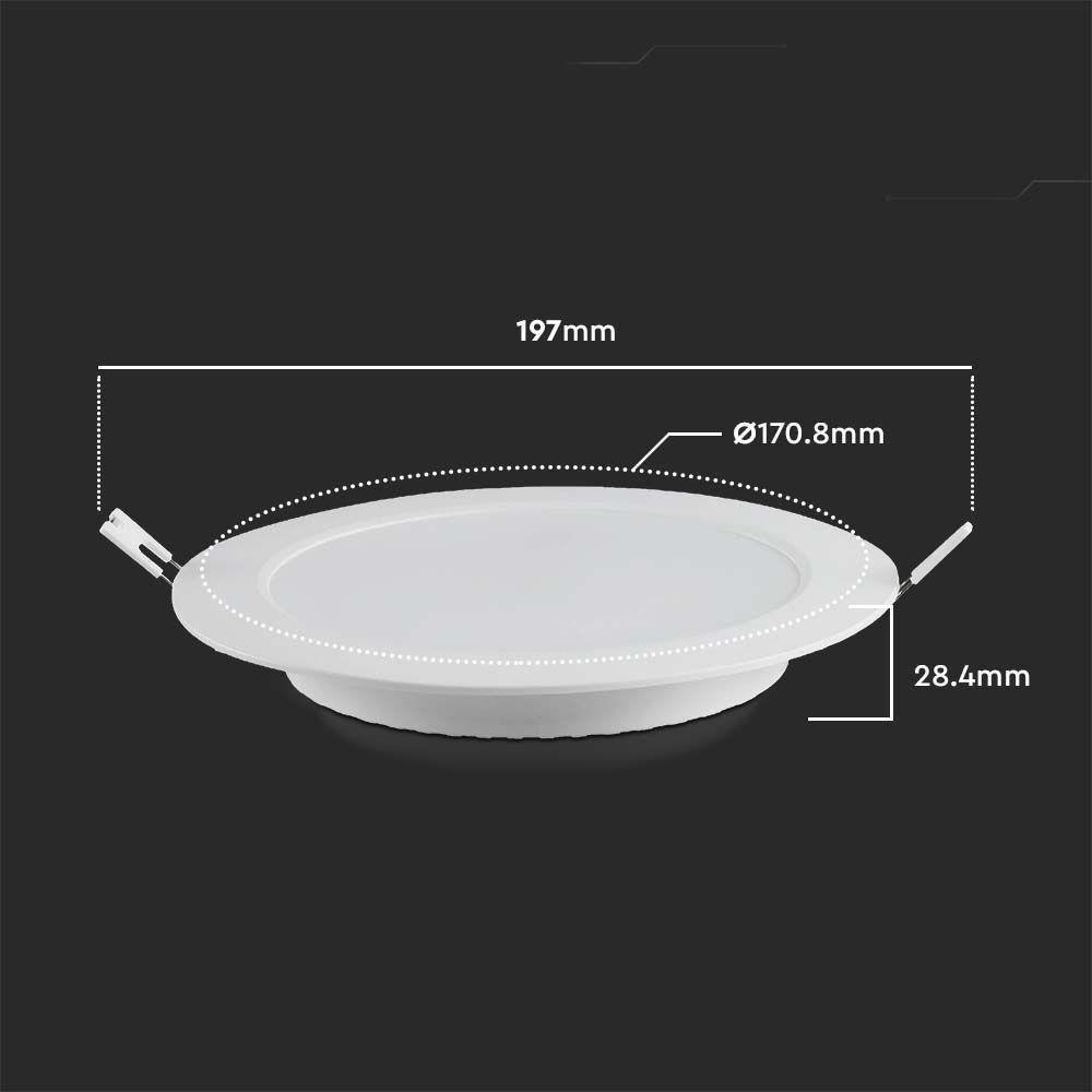 Panel LED V-TAC Wpuszczany Premium Downlight 24W Okrągły fi300 VT-61024 400