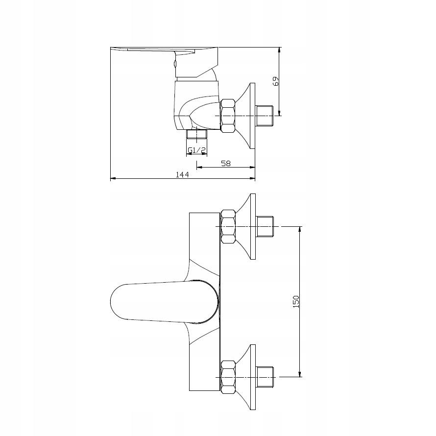 INVENA BATERIA NATRYSKOWA ESLA CHROM