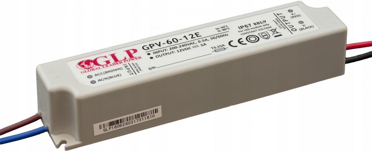 MPL POWER GLP zasilacz LED 12V 5A 60W