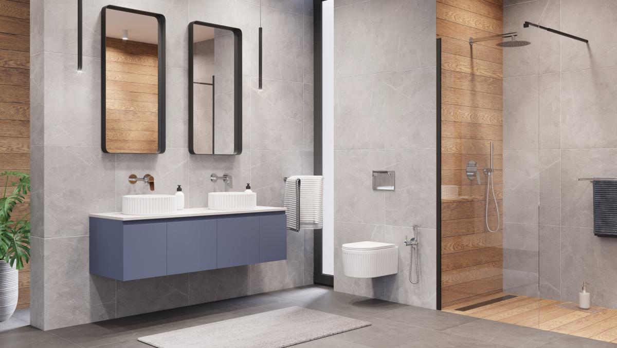 INVENA BATERIA UMYWALKOWA PODTYNKOWA ALONIA INVENA TREND, CHROM