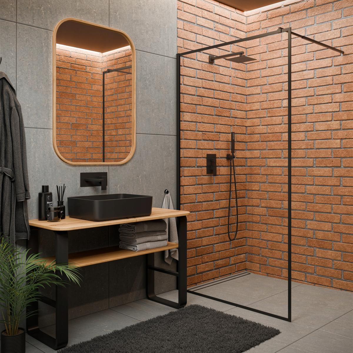 INVENA ZESTAW PODTYNKOWY Z BATERIĄ PODTYNKOWĄ 2F PAROS INVENA TREND, CZARNY