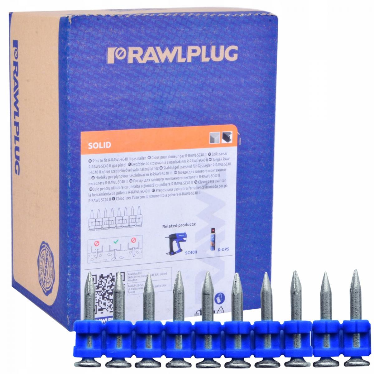 RAWLPLUG Gwoździe do betonu SC40II 22mm 1000szt