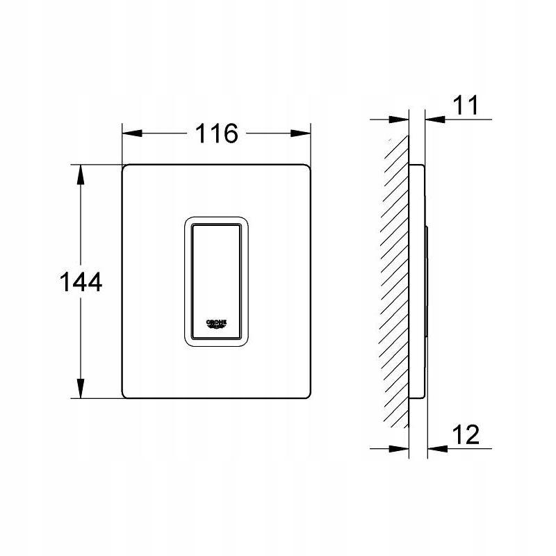 GROHE SKATE COSMOPOLITAN PRZYCISK PISUARU CHROM