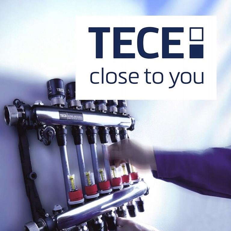 Rozdzielacz mosiężny 3-sekcyjny z przepływomierzami TECE TECEfloor