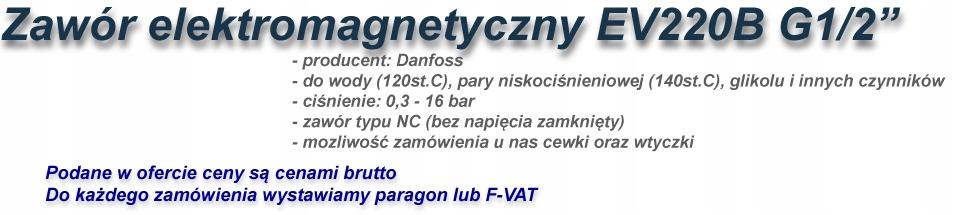 Zawór elektromagnetyczny EV220B 15B NC (DWZ)