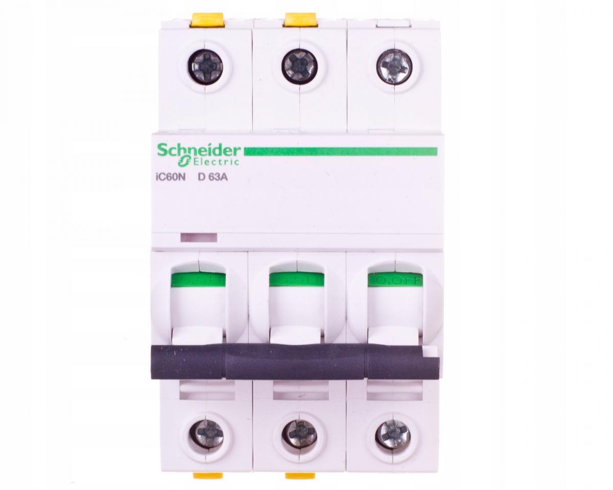SCHNEIDER ELECTRIC Wyłącznik nadprądowy iC60N-D63-3 D 63A 3-biegunowy