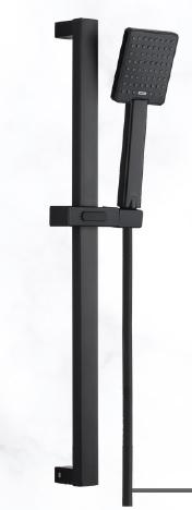 INVENA ZESTAW NATRYSKOWY NA DRĄŻKU PATRAS BLACK 1F