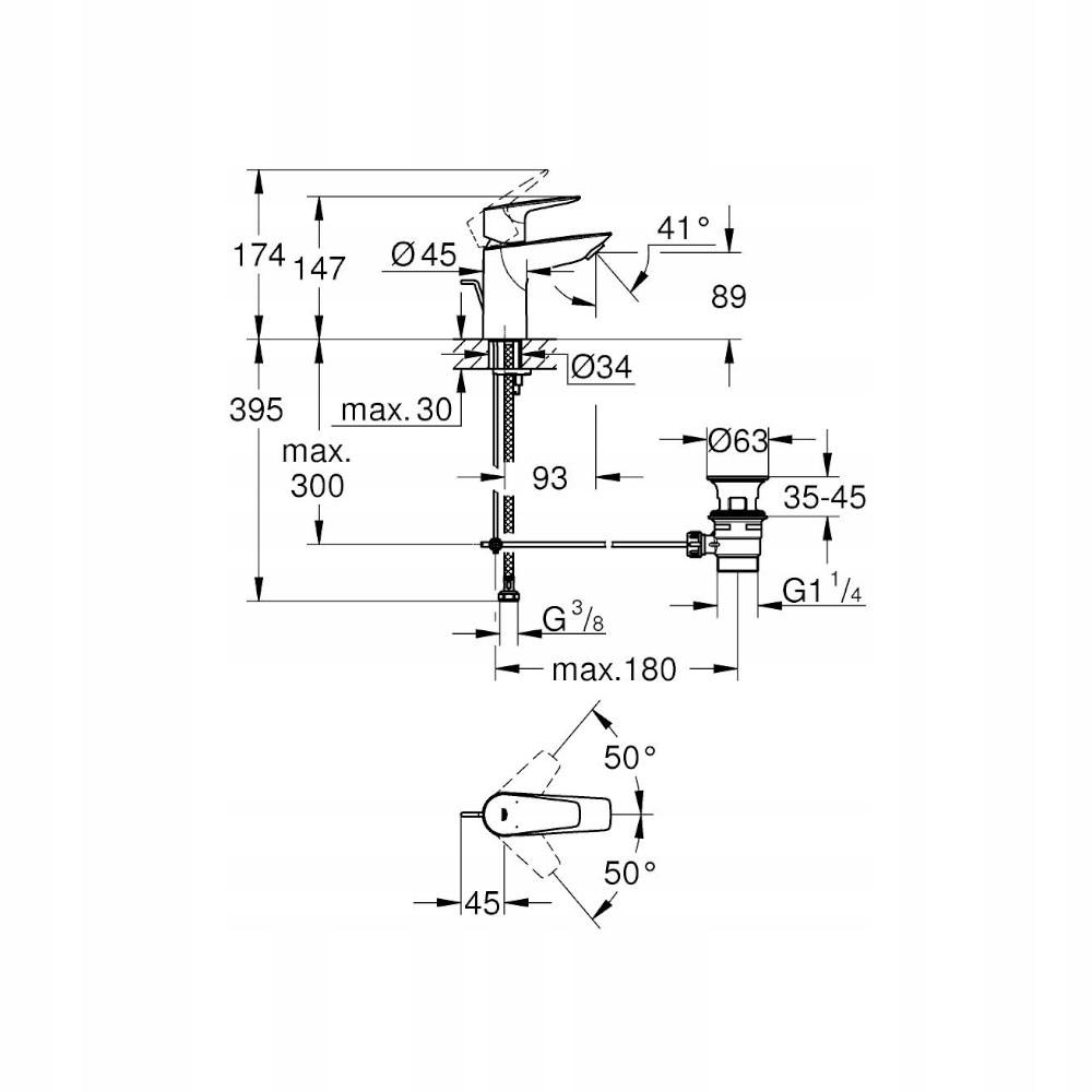 GROHE Bateria umywalkowa BauEdge rozmiar S 23328001 48h