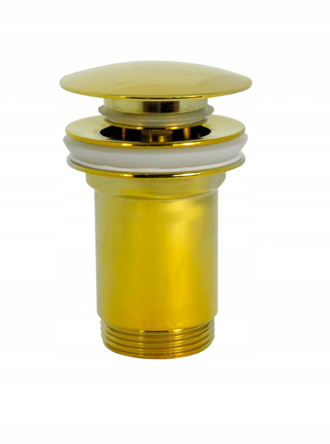 INVENA KOREK CLICK-CLACK, MOSIĘŻNY, UNIWERSALNY, DUŻY GRZYBEK, ZŁOTY