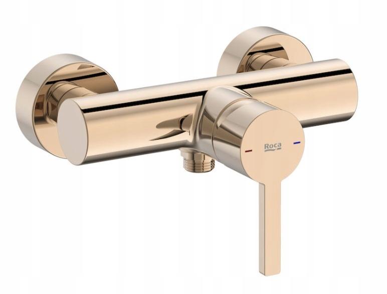 ROCA Bateria prysznicowa NAIA rose gold ścienna bez Zestawu