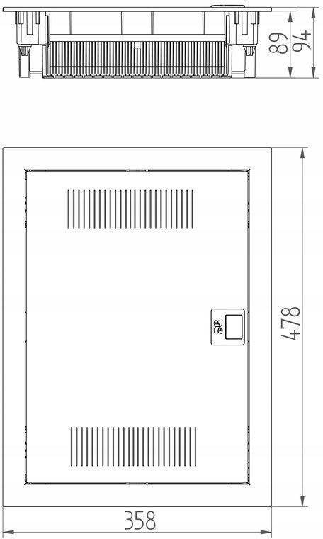 Rozdzielnica MULTIMEDIALNA MT ONNLINE 2x12 modułowa IP30 drzwi metalowe (24