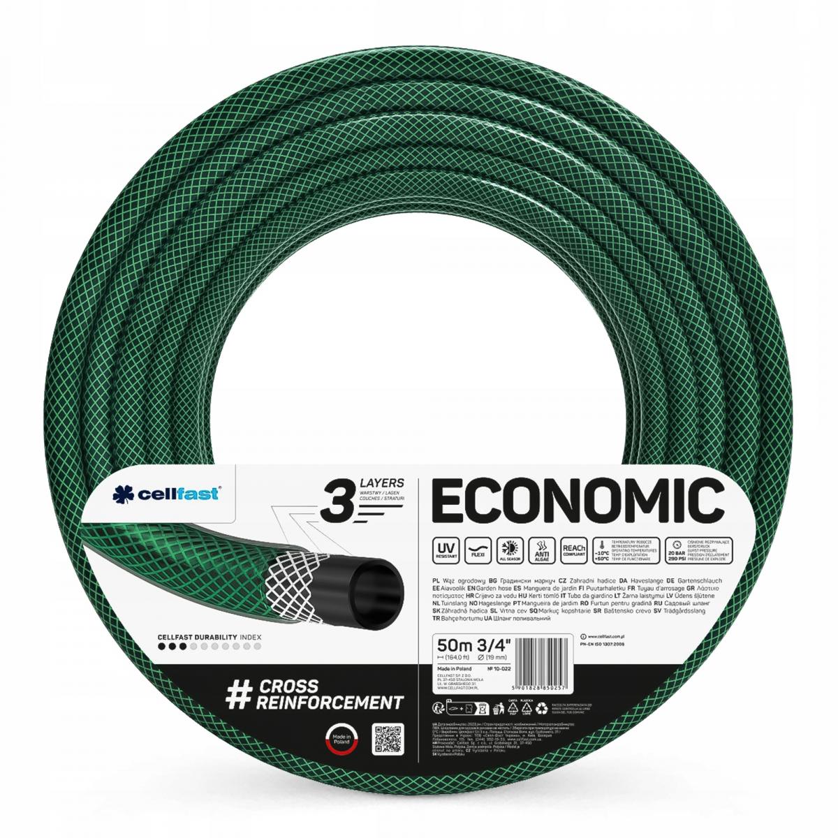 CELLFAST Wąż ogrodowy ECONOMIC 3/4 50mb
