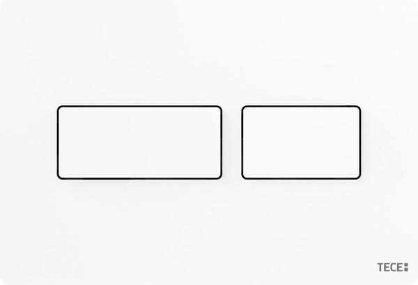 Przycisk spłukujący TECE solid podwójny do WC biały mat 220x150x6 mm