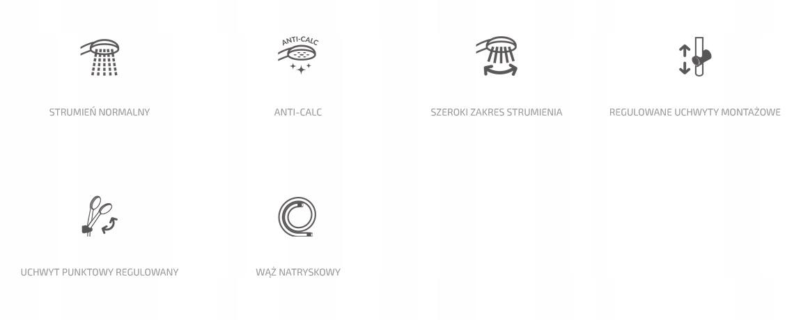 INVENA ZEST PODTYN Z BAT PODTYNK 2F DOKOS, KWADR BIAŁY, ROZETA
