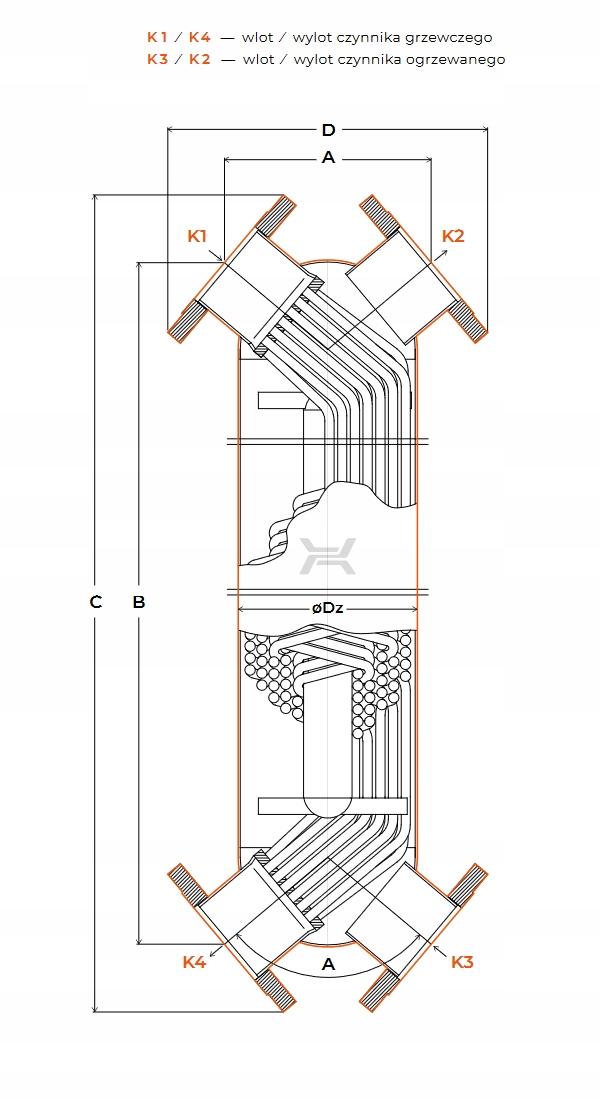 Wymienniki ciepła płaszczowo-rurowe HEXONIC JAD x 5.38 FF.STA.CS 48h