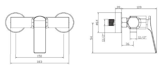 Bateria natryskowa INVENA NERI CZARNA 48h