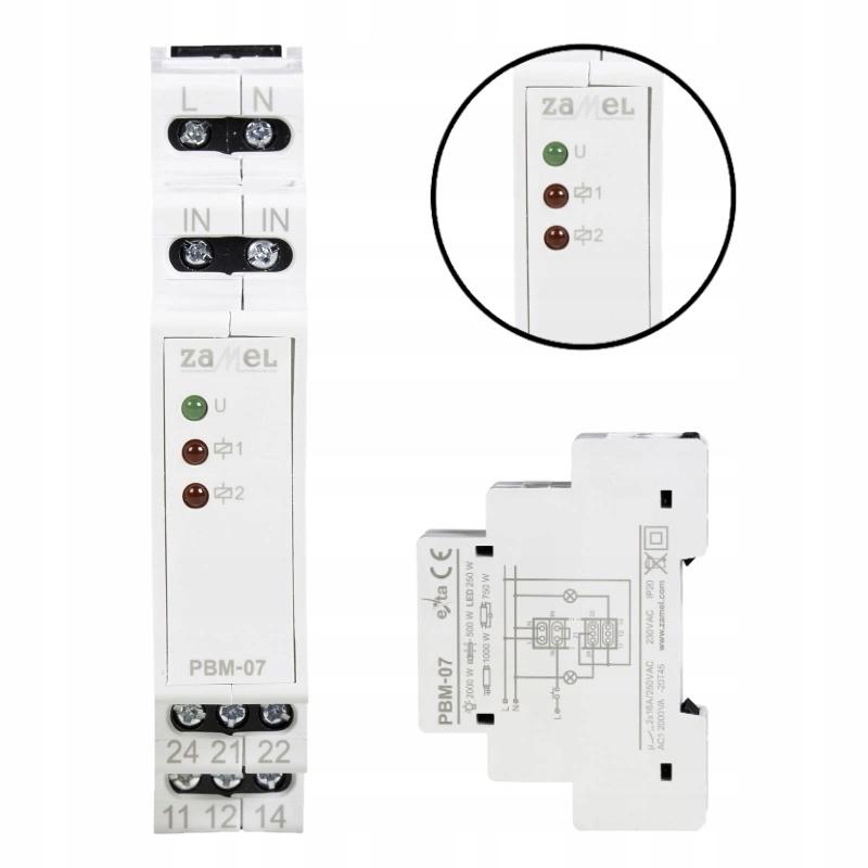 ZAMEL Przekaźnik bistabilny 2-pole 230V AC PBM-07