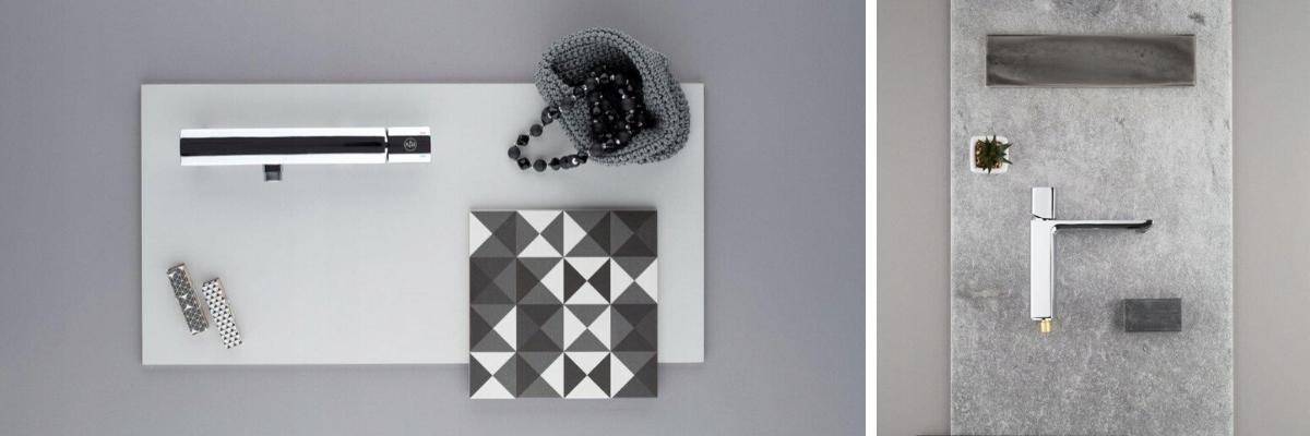 Bateria natryskowa ścienna ARMATURA KRAKÓW NEON 1-uchw 2-otw mosiężna chrom