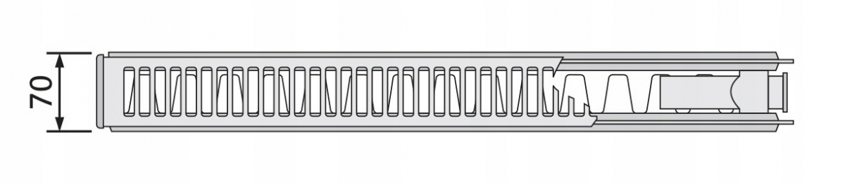 Grzejnik PURMO C 21 400x500 boczny