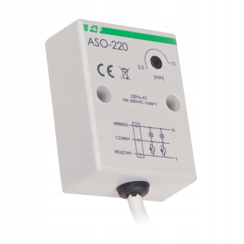 Automat schodowy ASO-220 Un=230V, I=10A, obudowa hermetyczna, przewód przył