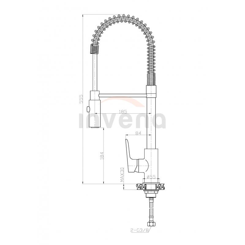 Bateria zlewozmywakowa INVENA DOKOS Z 48h