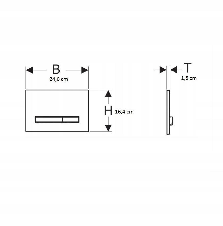 Przycisk uruchamiający GEBERIT Sigma50 przedni czarny/mosiężny