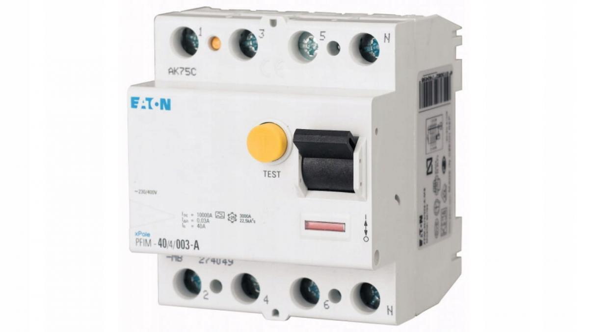 EATON Wyłącznik różnicowoprądowy 4-biegunowy PFIM-40/4/003-G/A-MW