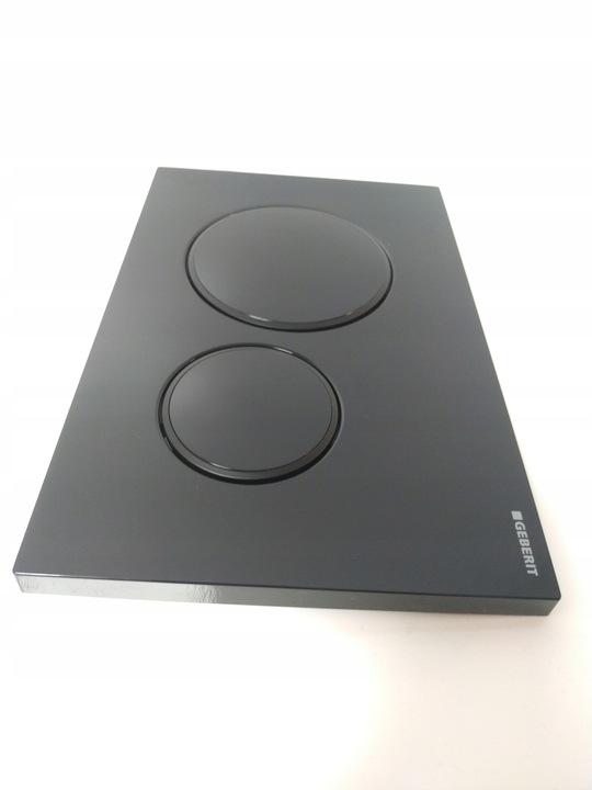 Przycisk uruchamiający GEBERIT Sigma20 okrągły przedni czarny/czarny mat/cz