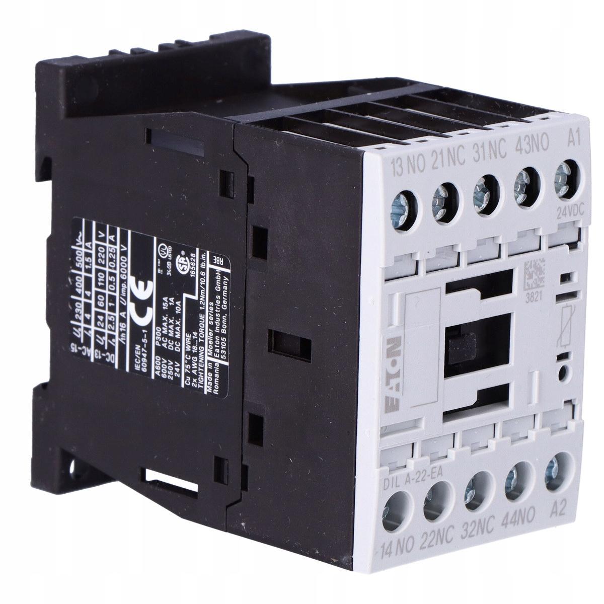 EATON Stycznik pomocniczy, 2Z/2R, sterowanie 24VDC DILA-22-EA(24VDC)