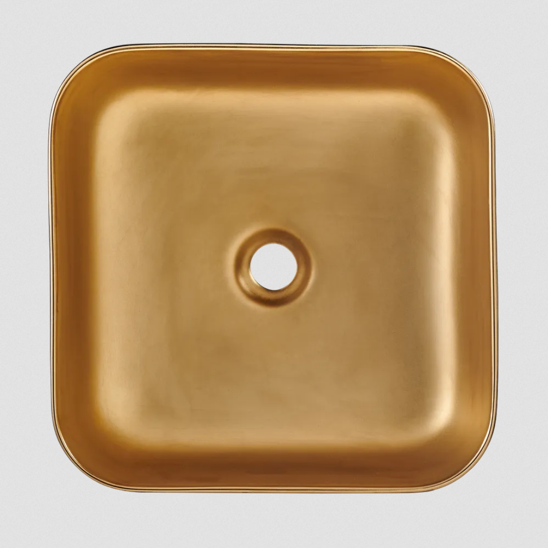 Umywalka nablatowa INVENA MALAGA CZ. ZŁOTA MAT 48h