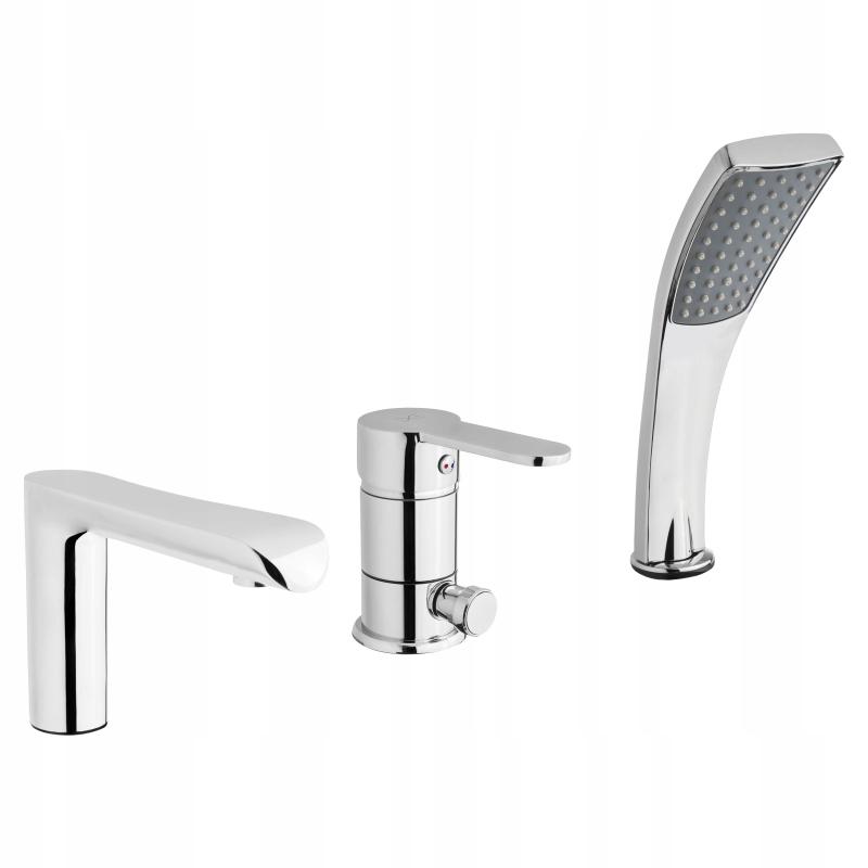 INVENA BATERIA WANNOWA 3-OTWOROWA SIROS CHROM