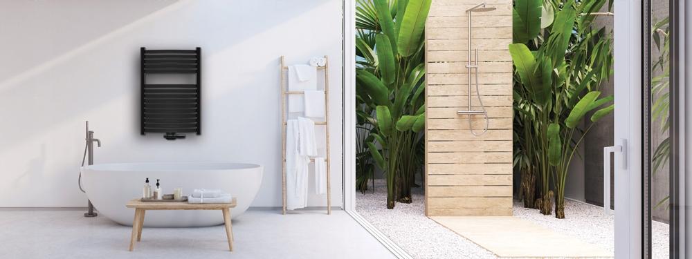 INVENA GRZEJNIK ŁAZ. 540X800 + KPL. OSIOWY + MASKOWNICA POJ. - CZARNO-ZŁOTY