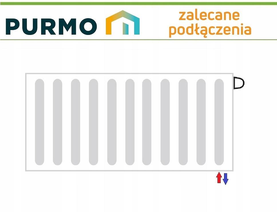Grzejnik PURMO FCV 22 600x1600 PLAN dolny prawy 48h