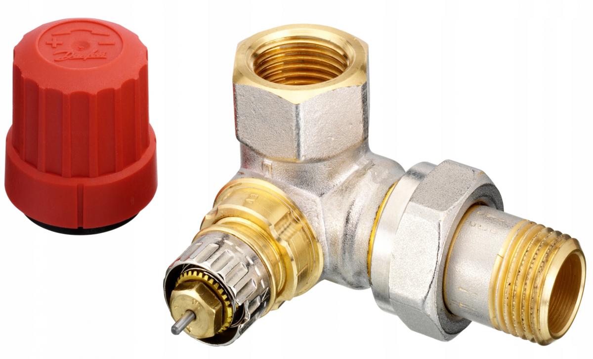 DANFOSS Zawór termostatyczny trójosiowy lewy DANFOSS RA-N 15 10 bar