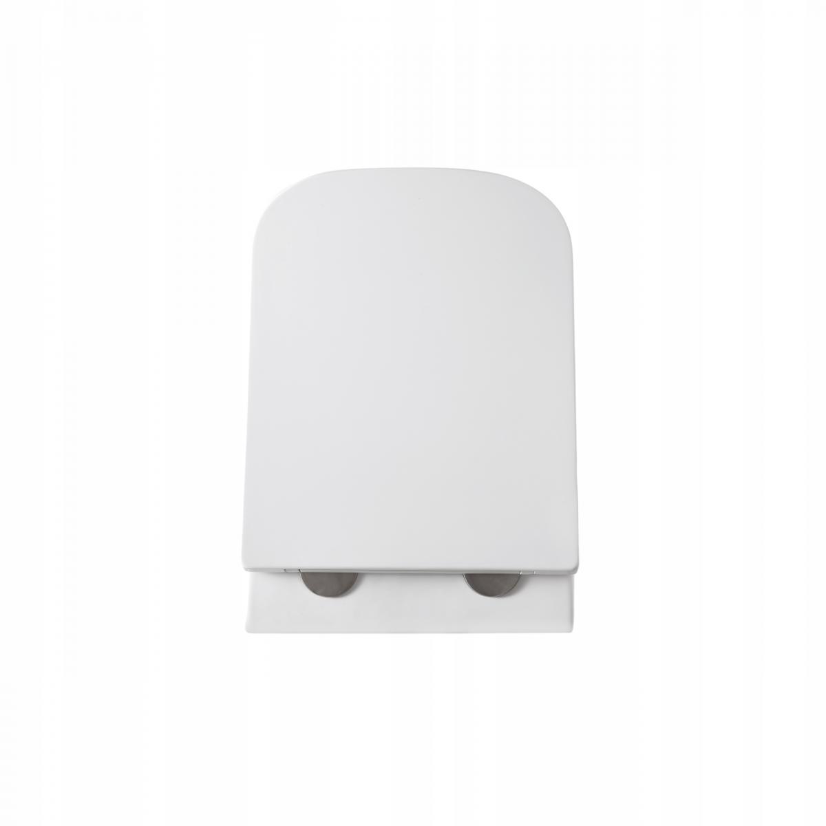 INVENA MISKA WC PODWIESZANA, QFS, MALAGA KWADRATOWA, Z DESKĄ WOLNOOPADAJĄCĄ