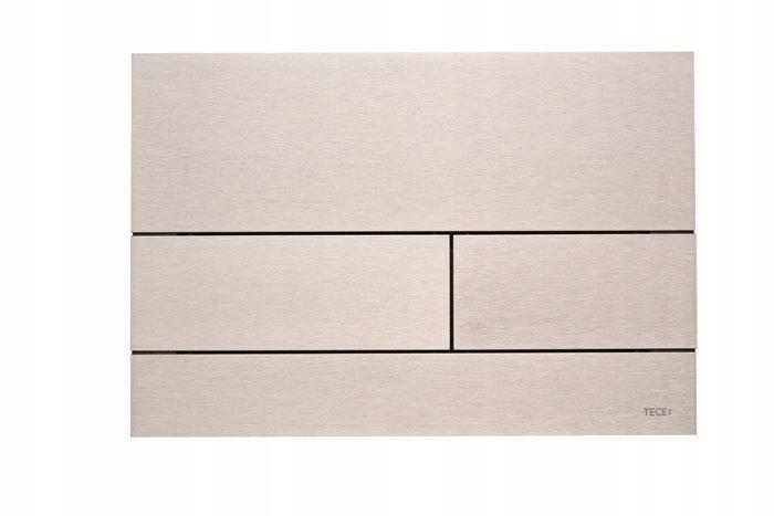 Przycisk spłukujący TECE square II podwójny do WC z metalu stal szczotkow