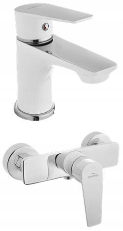 Bateria natryskowa INVENA DOKOS BIAŁY CHROM 48h