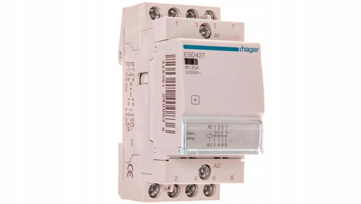 HAGER Stycznik 24VAC 2NO+2NC 25A AC-7a/b