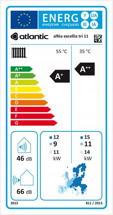 Pompa ciepła powietrzna split Excelia AI Tri - 11 kW, 3 fazowa, 400 V z moż