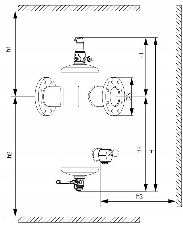 Separator zanieczyszczeń Zeparo Cyclone Max ZCX PN10 DN65, kołnierzowy