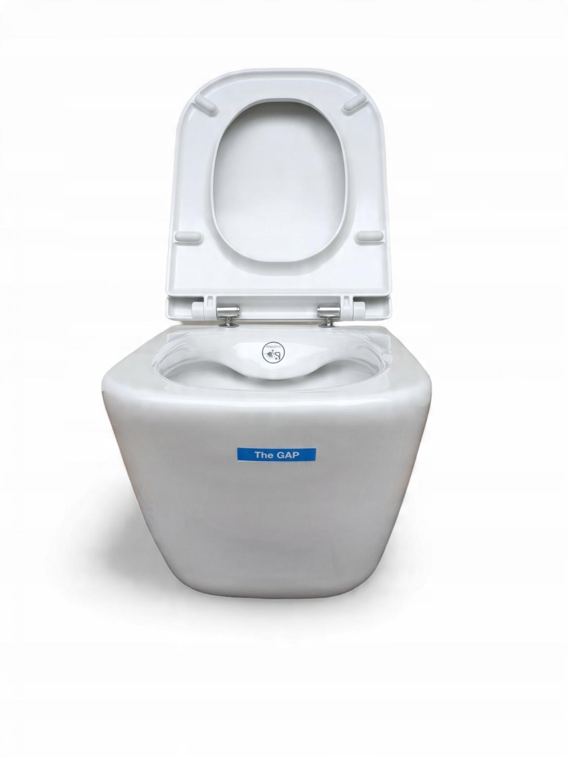 Miska wisząca GAP Rimless + Deska wolnoopadająca Slim Biały ROCA[16]