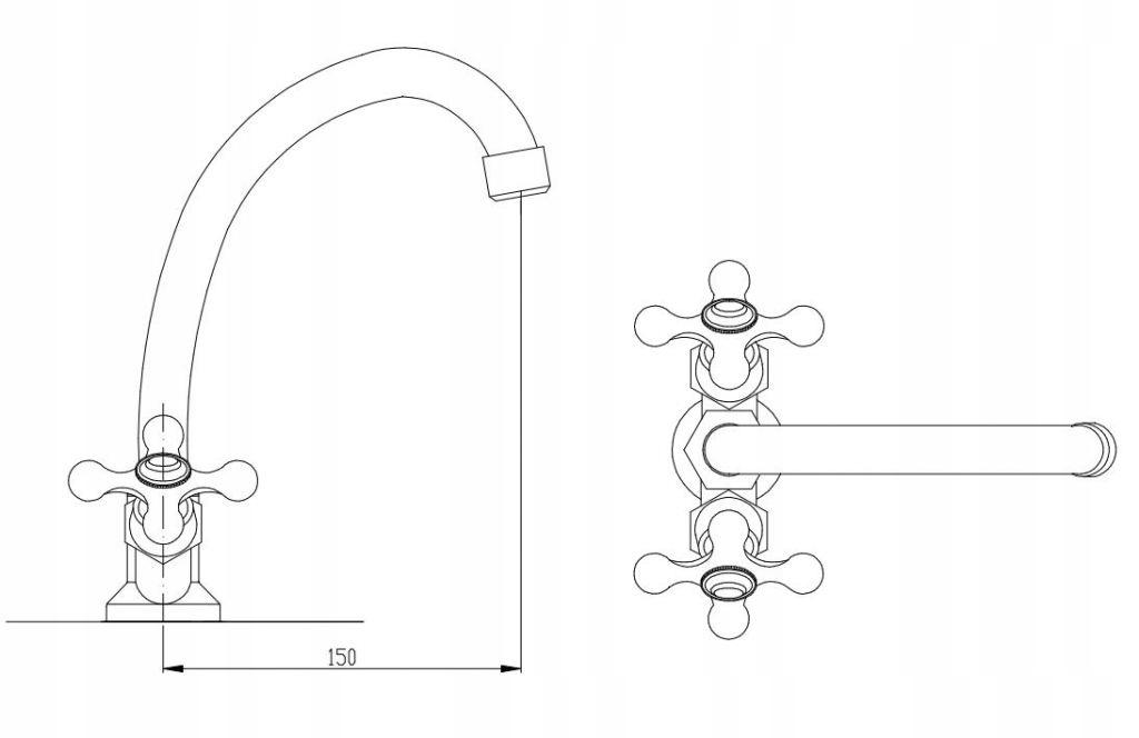 INVENA BATERIA STOJĄCA ROMA,WYL.150,PODŁ.3/8