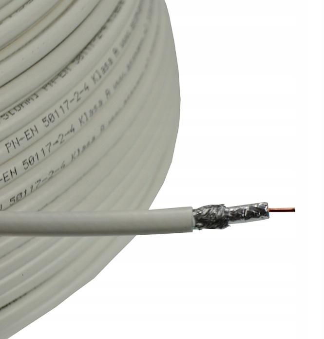 Kabel koncentryczny DIGITUS RG-6, 75 Ohm, ekran (2 x folia +oplot 77%), Eca