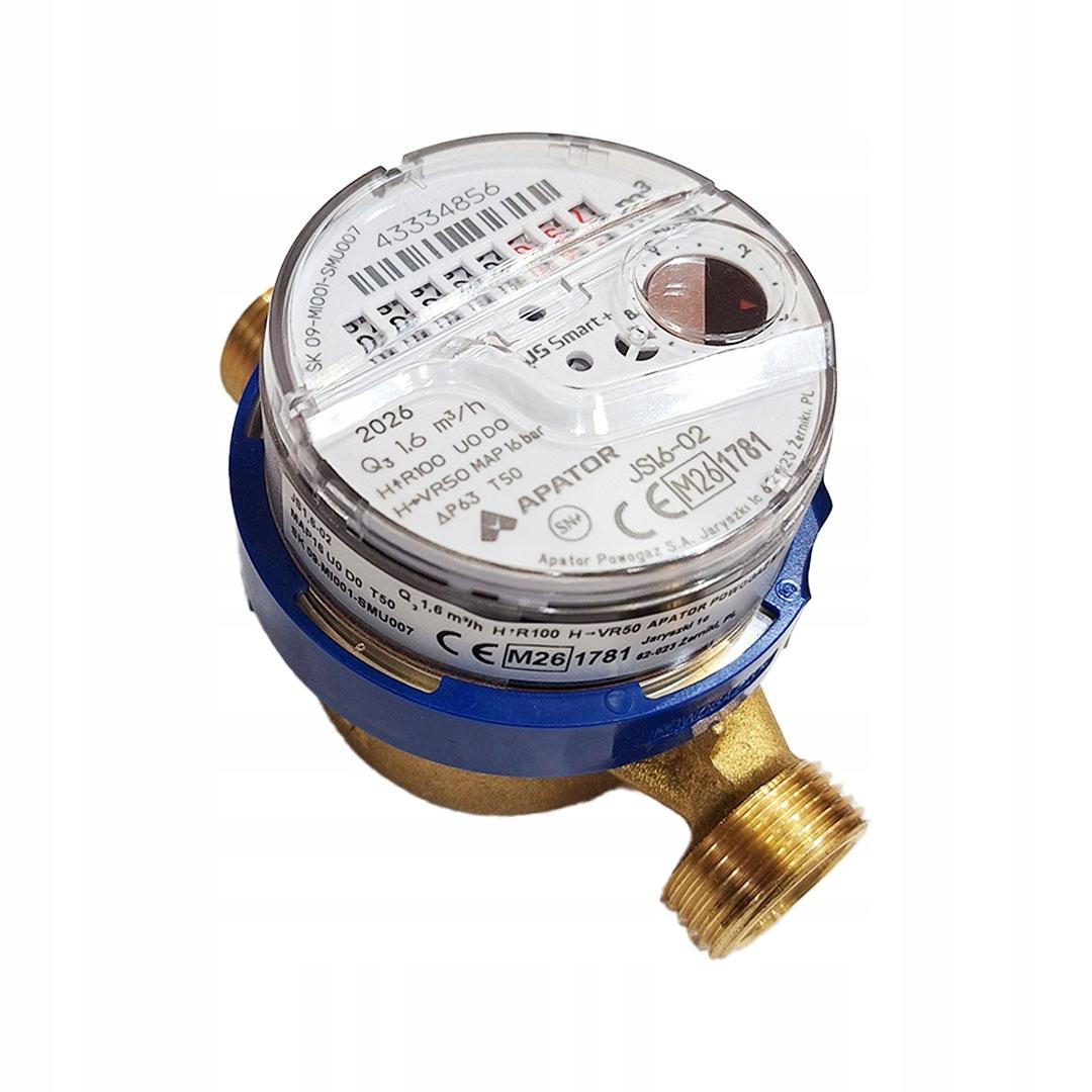 Wodomierz jednostrumieniowy SMART+ JS1,6-02,R100, DN15, zimna woda