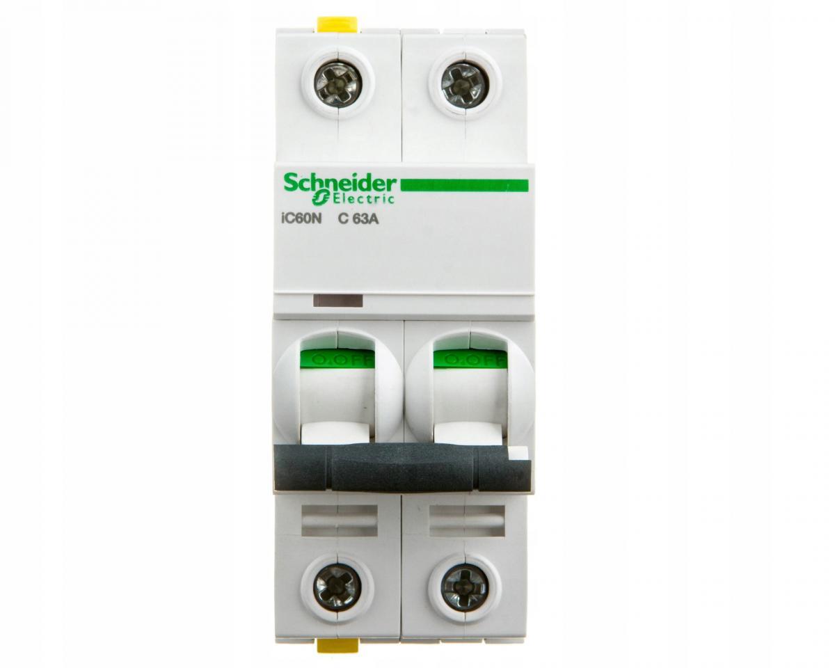 SCHNEIDER ELECTRIC Wyłącznik nadprądowy iC60N-C63-2 C 63A 2-biegunowy